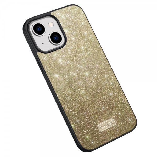 iPhone 15 Cover Glitter Guld