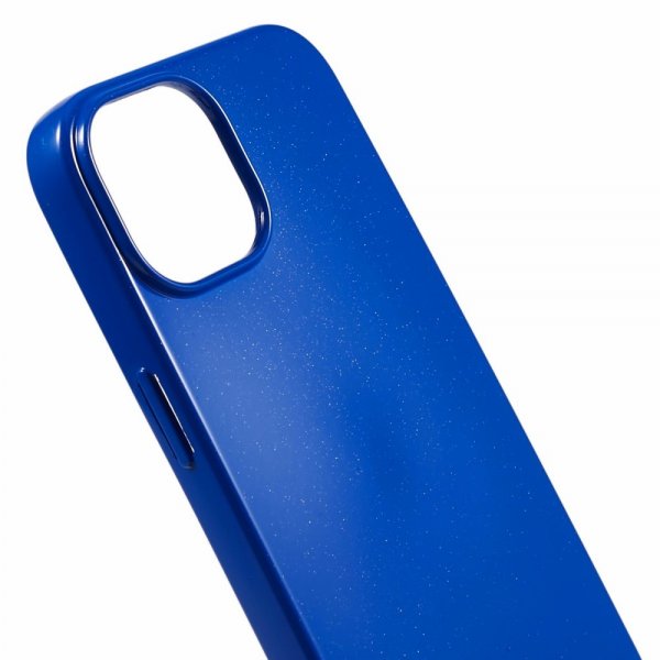 iPhone 15 Cover Jelly Glitter Blå