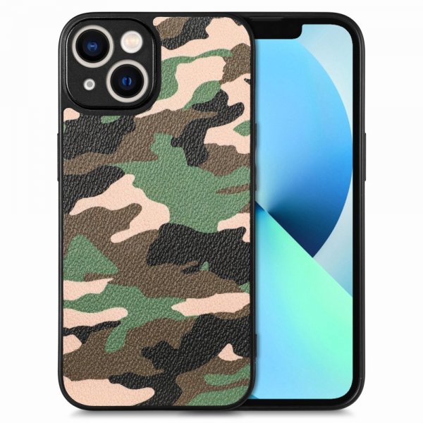 iPhone 15 Cover Camouflage Grøn