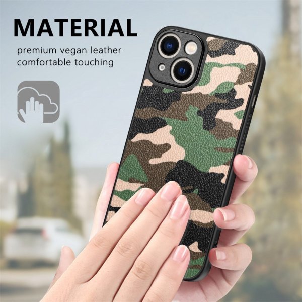 iPhone 15 Cover Camouflage Gul