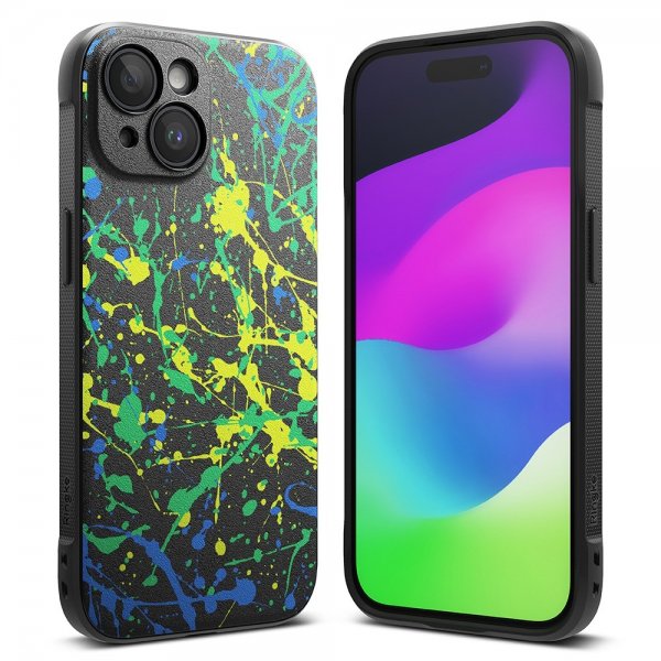 iPhone 15 Cover Onyx Design Action Painting