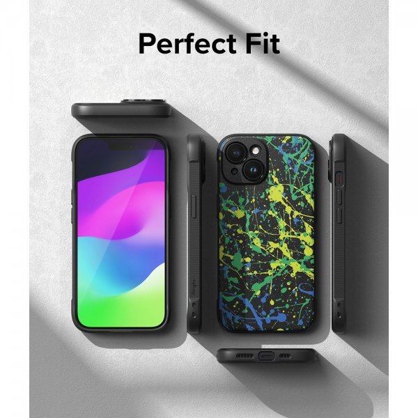 iPhone 15 Cover Onyx Design Action Painting