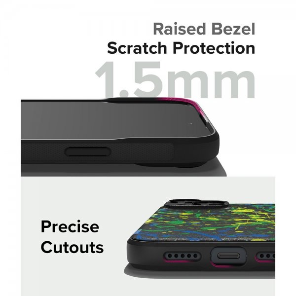 iPhone 15 Cover Onyx Design Action Painting