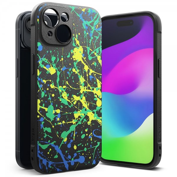 iPhone 15 Cover Onyx Design Action Painting