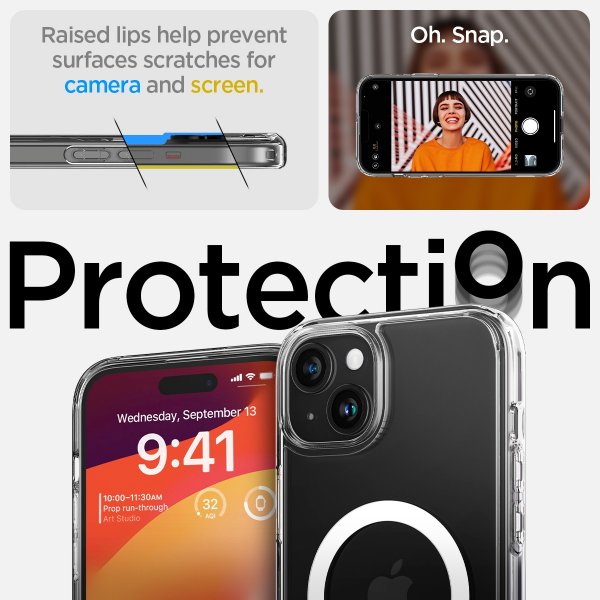 iPhone 15 Cover Ultra Hybrid S MagFit Crystal Clear