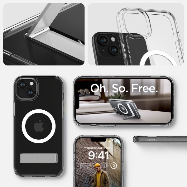 iPhone 15 Cover Ultra Hybrid S MagFit Crystal Clear