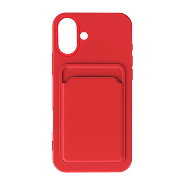 iPhone 16 Cover Kortholder Rød