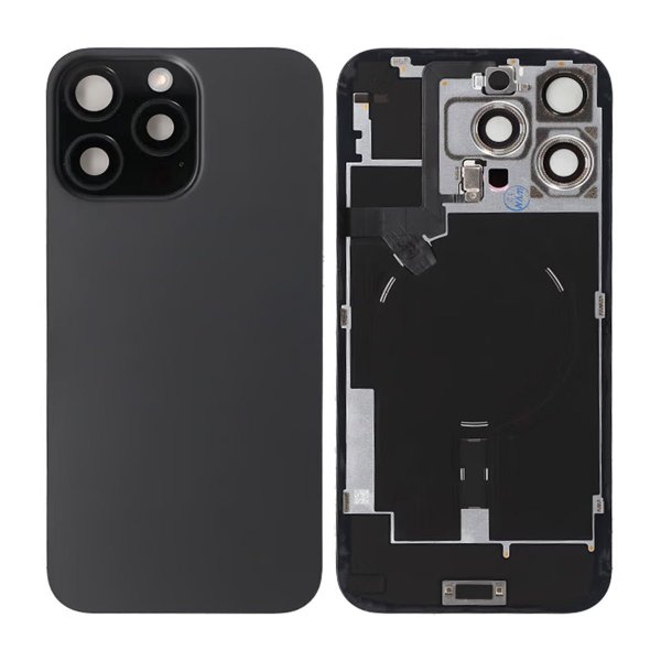 iPhone 16 Pro Max Bagside Glas - Sort