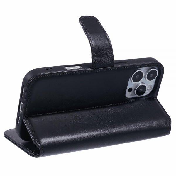 iPhone 16 Pro Max Etui Essential Leather Raven Black