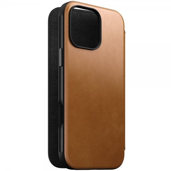 iPhone 16 Pro Max Etui Modern Leather Folio English Tan