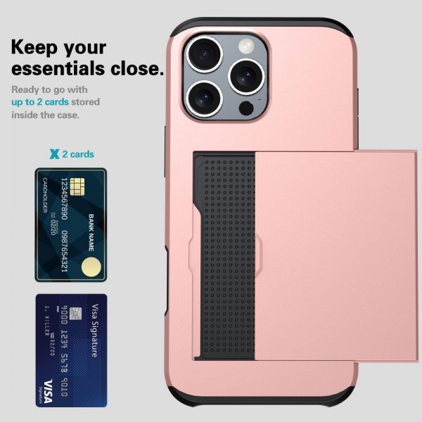 iPhone 16 Pro Max Cover Card Slide Grå