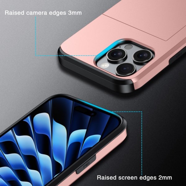 iPhone 16 Pro Max Cover Card Slide Grå
