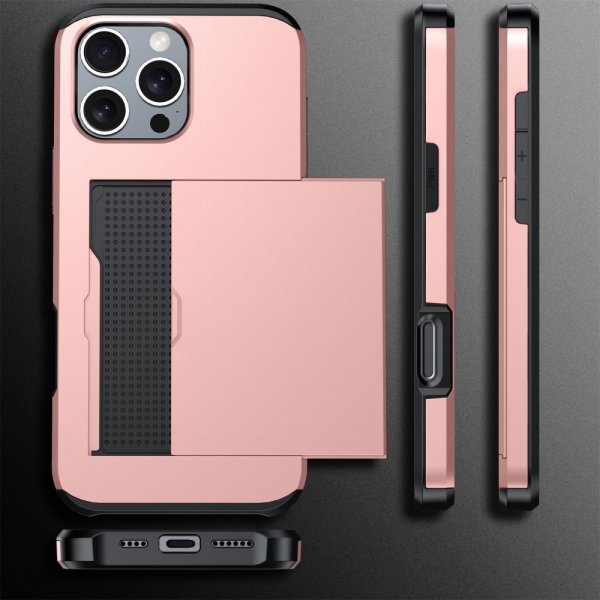 iPhone 16 Pro Max Cover Card Slide Grå