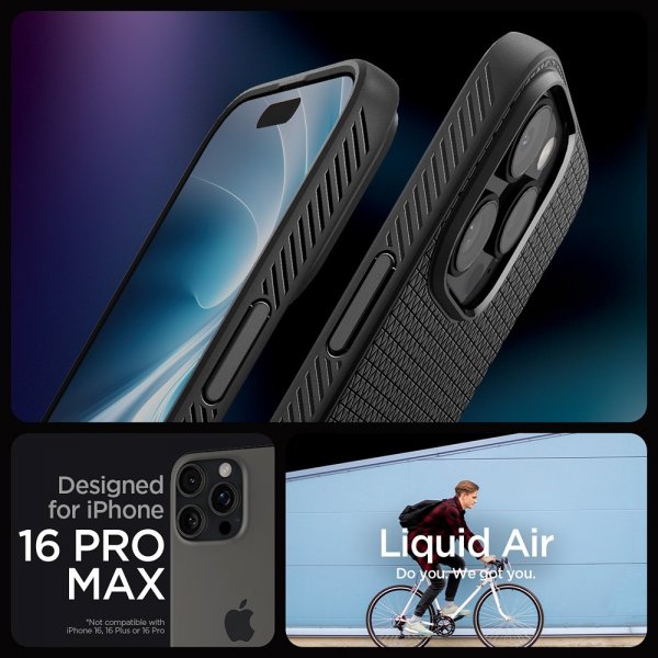 iPhone 16 Pro Max Cover Liquid Air Matte Black