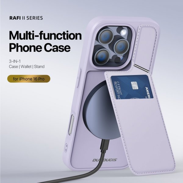 iPhone 16 Pro Max Cover Rafi II Series MagSafe Lilla