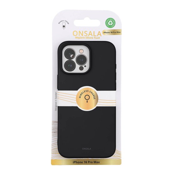 iPhone 16 Pro Max Cover Silicone Touch Sort