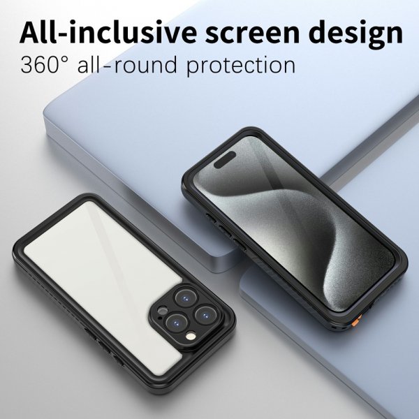 iPhone 16 Pro Max Cover Vandtæt IP68 Sort