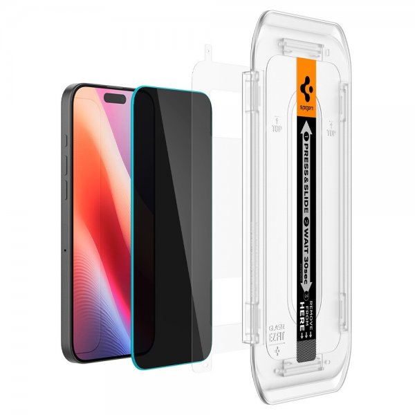 iPhone 16 Pro Max/iPhone 17 Pro Max Skærmbeskytter GLAS.tR EZ Fit Privacy 2-pak