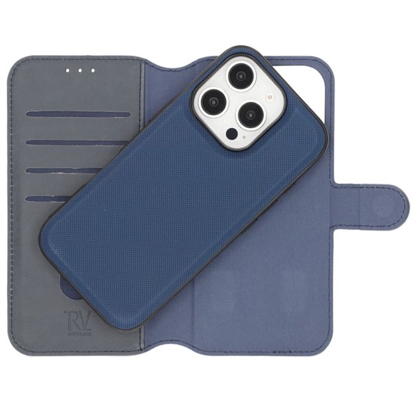 iPhone 16 Pro Etui Detachable Wallet Case Blå