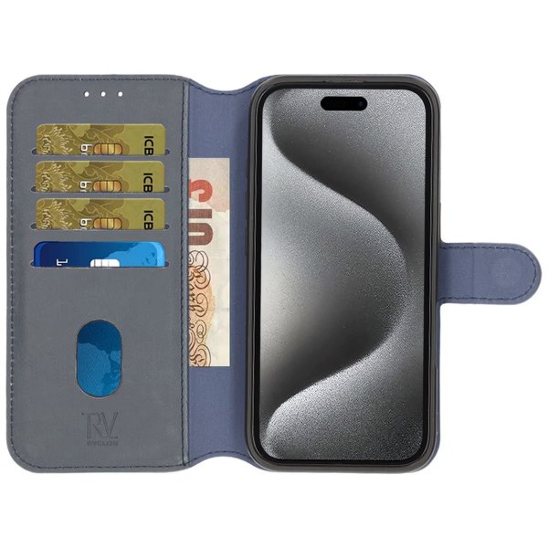 iPhone 16 Pro Etui Detachable Wallet Case Blå