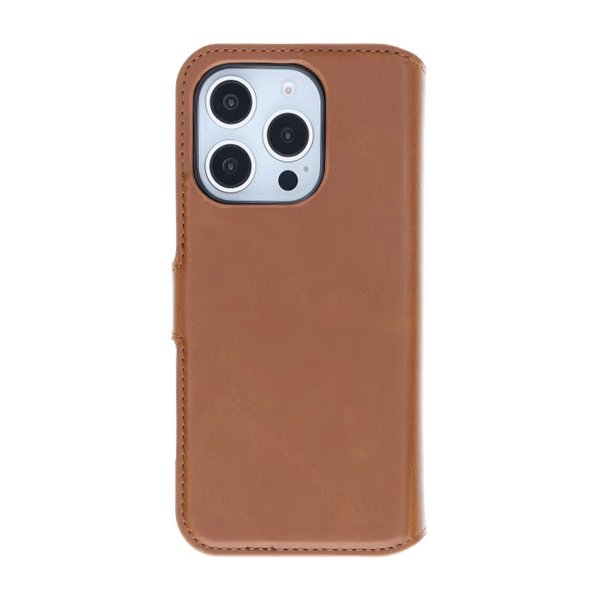 iPhone 16 Pro Etui Detachable Wallet Case Brun
