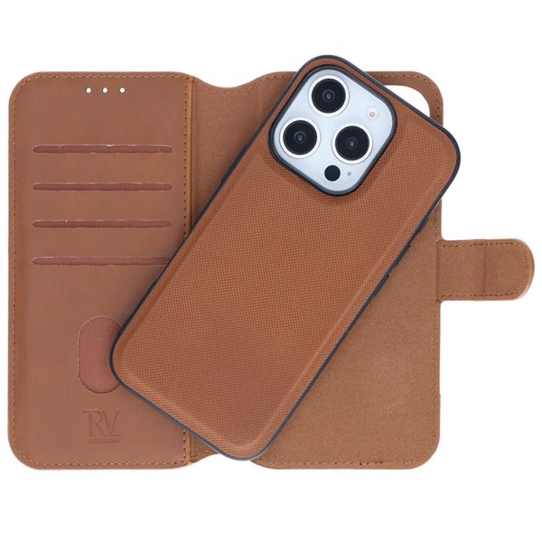 iPhone 16 Pro Etui Detachable Wallet Case Brun
