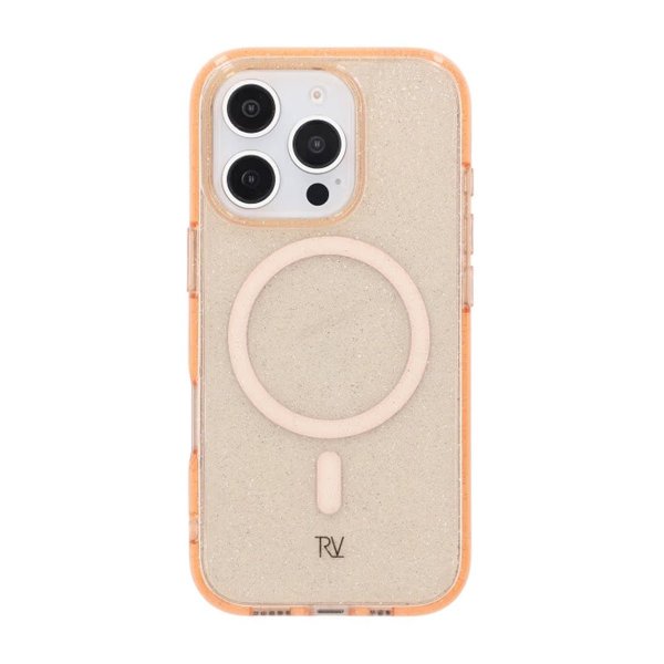 iPhone 16 Pro Cover Glitter MagSafe Guld