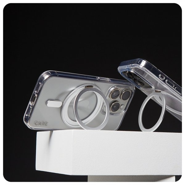 iPhone 16 Cover Kickstand MagSafe Sølv