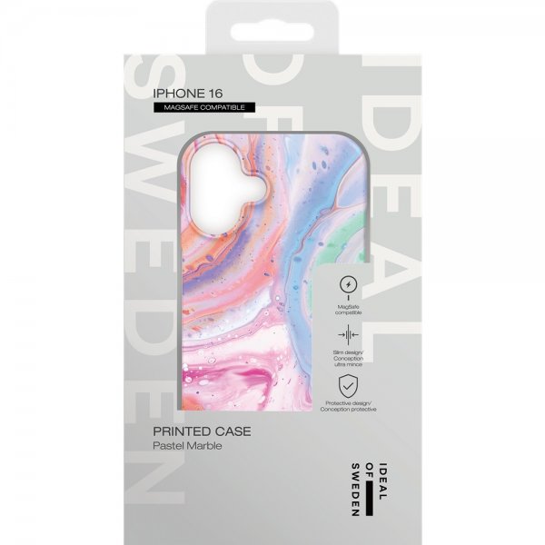 iPhone 16 Cover Printed Case MagSafe Pastel Marble