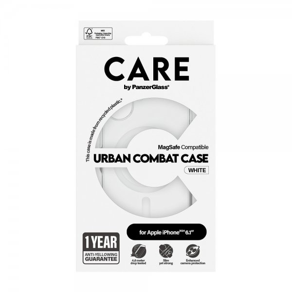iPhone 16 Cover Urban Combat MagSafe Hvid