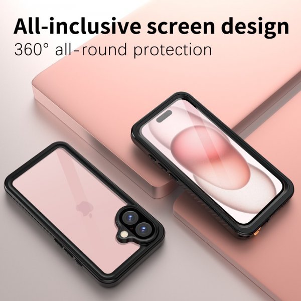 iPhone 16 Cover Vandtæt IP68 Sort