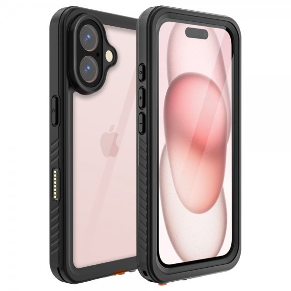 iPhone 16 Cover Vandtæt IP68 Sort