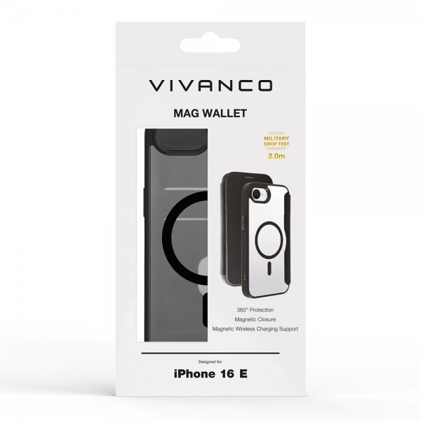 iPhone 16e/17e Etui Mag Wallet Sort