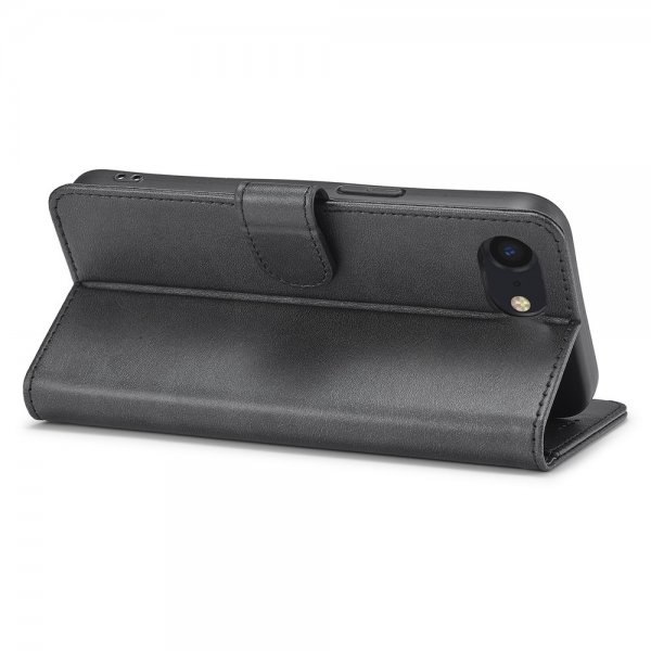 iPhone 16e/17e Etui med Kortholder Stativfunktion Sort