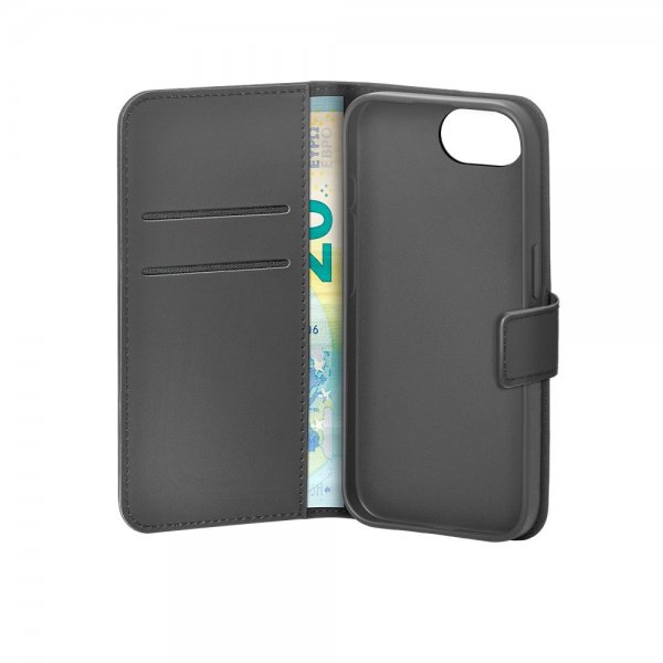 iPhone 16e/17e Etui Wallet Stand Sort