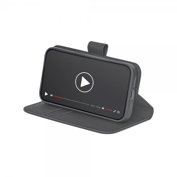 iPhone 16e/17e Etui Wallet Stand Sort