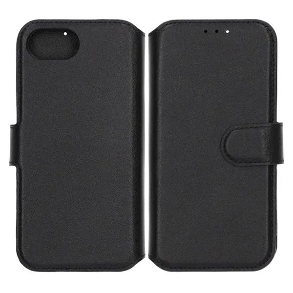 iPhone 16e/17e Etui Ægte Læder Sort