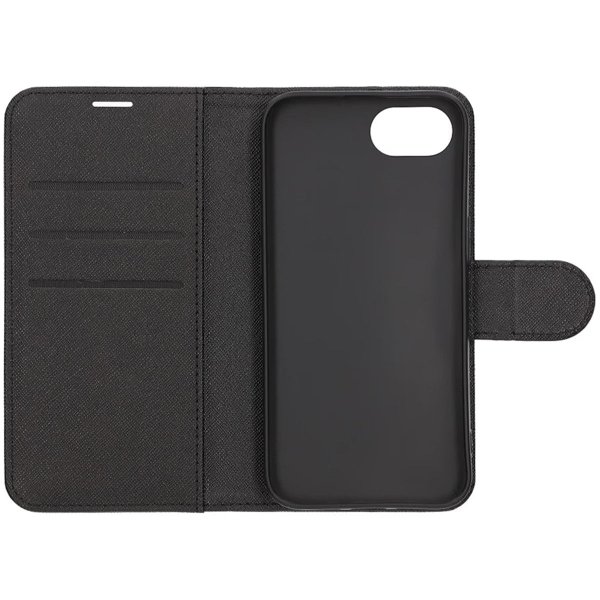 iPhone 16e/17e Etui med Kortholder Stativfunktion Sort