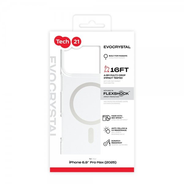 iPhone 17 Pro Max Cover EvoCrystal MagSafe Metallic Silver