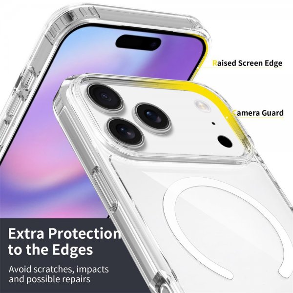 iPhone 17 Pro Max Cover Feather Series MagSafe Transparent