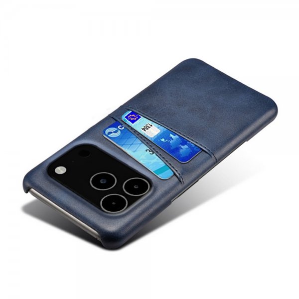 iPhone 17 Pro Max Cover med Kortholder til to kort Blå