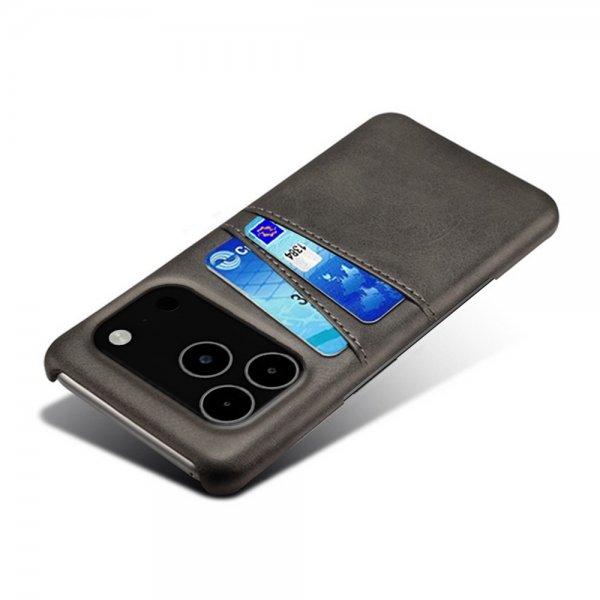 iPhone 17 Pro Max Cover med Kortholder til to kort Sort