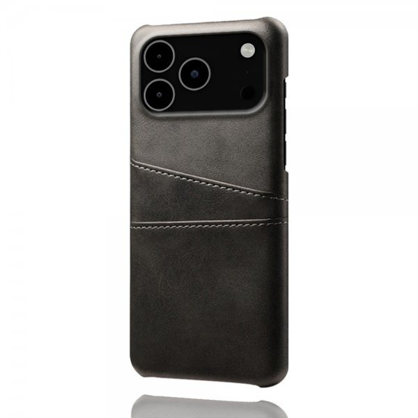 iPhone 17 Pro Max Cover med Kortholder til to kort Sort