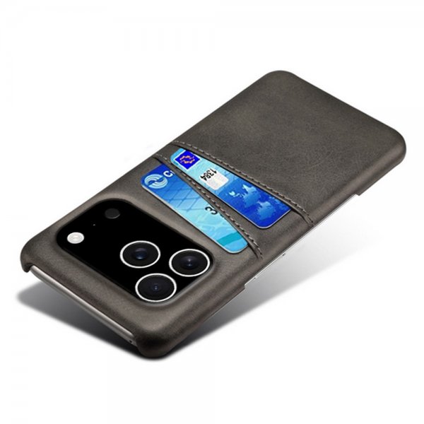 iPhone 17 Pro Cover med Kortholder til to kort Sort