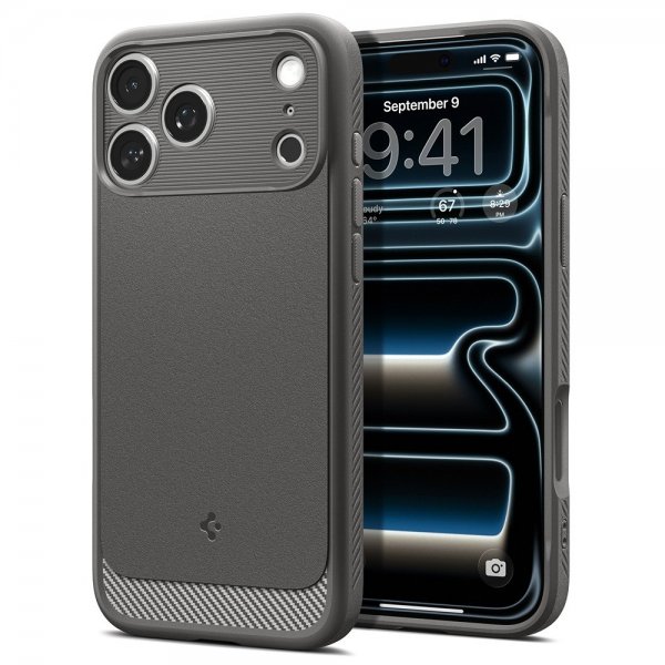 iPhone 17 Pro Cover Rugged Armor MagFit Grå