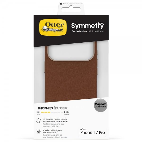 iPhone 17 Pro Cover Symmetry Cactus Leather MagSafe Desert Saddle