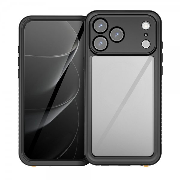 iPhone 17 Pro Cover Vandtæt IP68 Sort