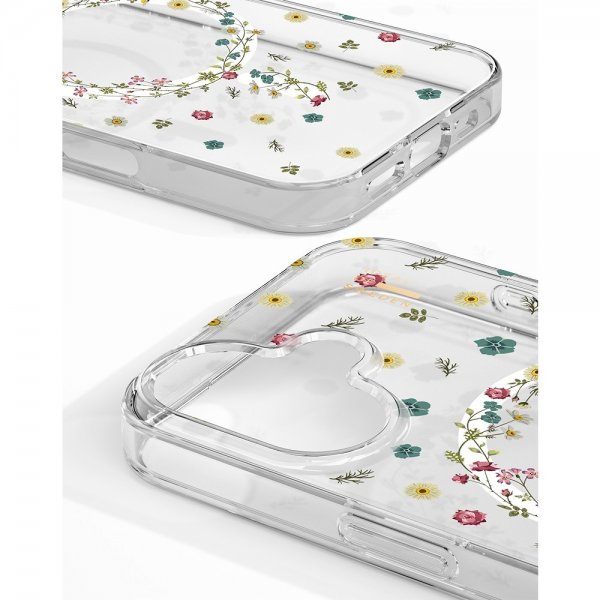 iPhone 17 Cover Clear Case MagSafe Petite Floral