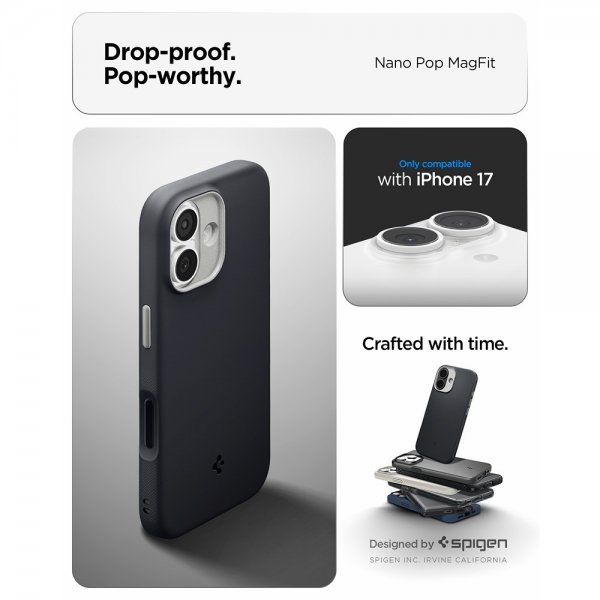 iPhone 17 Cover Nano Pop MagFit Black Sesame