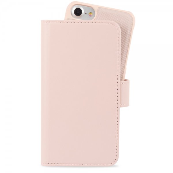 iPhone 6/6S/7/8/SE Etui Wallet Case Extended Magnet Aftageligt Cover Blush Pink